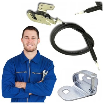 Зачіп замка + замок двері зад лівий нижній ducato boxer jumper 2006- комплект фото №1