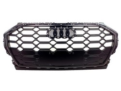 Чорний решітка радіатора решітка audi q5 sq5 ii 80a рестайлінг s-line 2020 2021 2022 2023 2024 фото №1