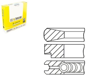 Кільця поршневі iveco iveco m zeta fiat 140-xx f фото №1