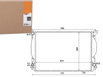 Nrf радіаторів води audi a4 3.0 8e2. b6 фото №1
