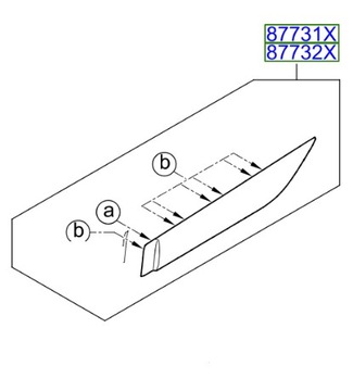Планка дверь левых задних hyundai ix35 2013-15 фото №1