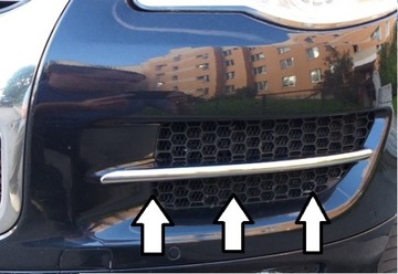 Планка бампера левая vw touareg 07-10 хром фото №1