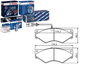 Комплект тормозные колодки тормозных bosch 1906183 13046079 фото №1