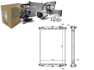 Nissens радіаторів двигуна daf cf 65 lf 55 ce184c-g фото №1