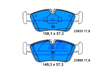 Ate тормозные колодки тормозные bmw перед 1 3 1,6-2,0 03-12 a фото №1