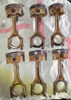 Поршень + шатун шатун audi a6 c6 2.4 v6 177km bdw 06eb фото №1
