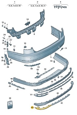 Шторка глушитель w бампере зад левая audi a8 d5 aso оригинал новая фото №1