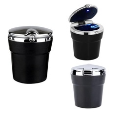 Пепельница автомобильная з led место чашки хром фото №1