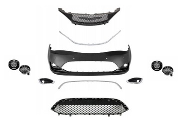 Chrysler pacifica 2017-2020 бампер переднє комплектний pdc протитуманні фари led фото №1