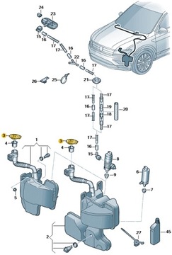 Заглушка audi skoda vw seat оригінал 3q0955455 фото №1