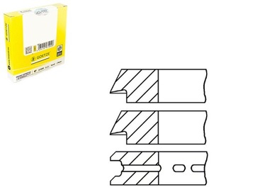 Кільця компресора śr 85mm std wys 2 4mm kpl na 1 поршень daf goetze фото №1