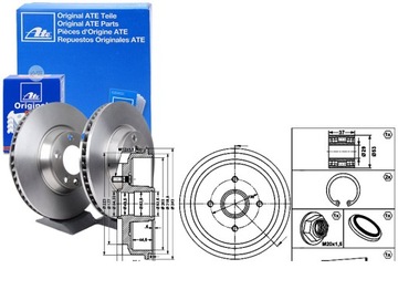 Ate комплект bębnów гальмівних 1213352 1151001 2s6 фото №1