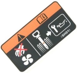 Наклейка попереджувальна вентилятора радіатор оригінал mazda дизель фото №1