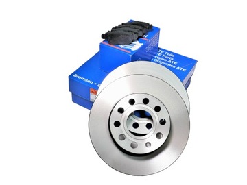 Диски i тормозные колодки перед ate peugeot 208 1.4 hdi фото №1