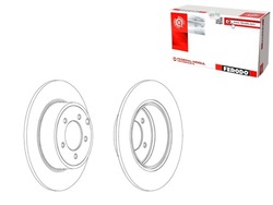 Диски тормозные 2szt. зад chrysler 200 sebring dodge caliber jeep фото №1