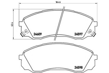 Brembo p 30 041 набір гальмівні колодки гальмівних, гальма дискові фото №1
