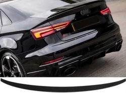 Спойлер спойлер спойлер накладка кришки зад audi a3 s3 rs3 8v чорний блиск фото №1