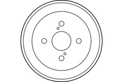 2 x trw барабан тормоз. toyota corolla 97-02 фото №1
