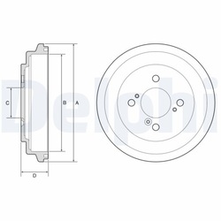 2 x delphi барабан гальмівний bf596 фото №1