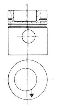 Поршень db om364/366 97,50 std 93831606 kolbenschmidt фото №1