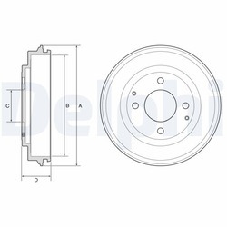 2 x delphi тормоза барабан ham. bf632 фото №1