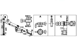 тормозной шланг CITROEN C5 III 1.6 120 (