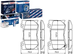 комплект датчик износа тормозных колодок Bosch 573453B P56084 л