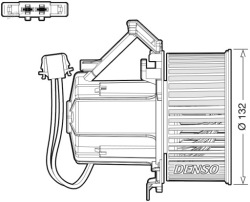 Denso DEA02009 вентилятор внутренний