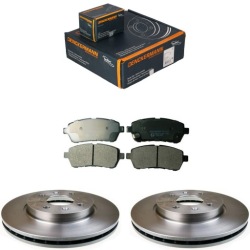 2× тормозной диск перед B130674 Denckermann + тормозные колодки B111011