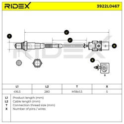 ridex 3922L0467 лямбда-зонд