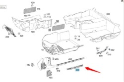 молдинг порога хром MERCEDES A2056801335