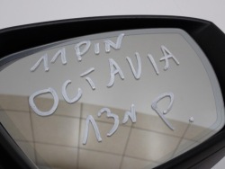 зеркало правое европа оригинал 11 пин SKODA OCTAVIA III 5E 13R