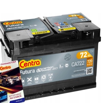 battery centra futura ca722 72ah 720a without return starego battery