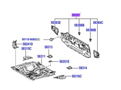 58307-52820 Усилитель задний ремень багажника lexus LBX 23-