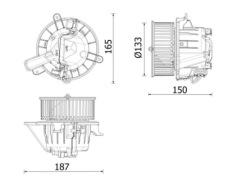 mahle аб 325 000P вентилятор внутренний