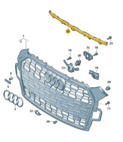 накладка решетка радиатора перед A5 B9 оригинал