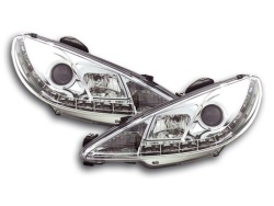 Фары led peugeot 206 98- хром