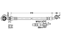тормозной шланг . volvo S60 II S80 V
