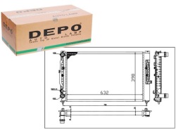 Depo 053-017-0056 радиатор охлаждения