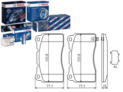 комплект датчик износа тормозных колодок Bosch 89047725 1605100