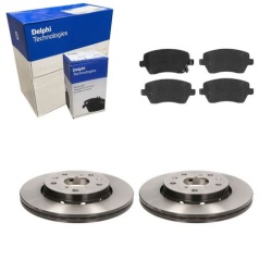 2× Delphi BG4208 тормозной диск + комплект датчик износа тормозных колодок lp1865