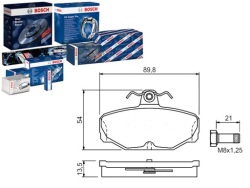 BOS0 986 469 810 комплект колодок торм. зад FORD