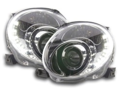 Фары led FIAT 500 07- хром