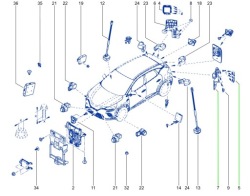 Датчик рамка зад левый renault CAPTUR II SYMBIOZ