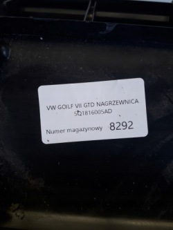 vw GOLF VII GTD радиатор отопителя