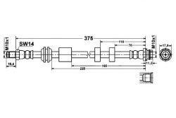 тормозной шланг volvo S60 II 2.0 T4