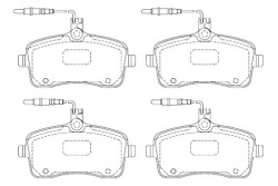 Breck тормозные колодки peugeot 407 2.0 (6D