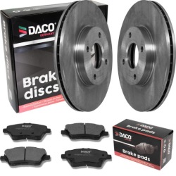 2× тормозной диск FORD 12- перед + тормозные колодки DACO- TRANSIT 14