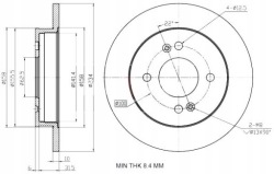 Тормозной диск торм. 2SZT kia T. PICANTO 04- I10 08-