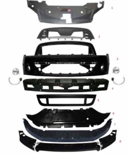 2013 GT500 MUSTANG спойлер подкладка Тюнинг
